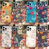 Чехол для телефона Floral Charm Secret Garden для iPhone 17 Air 16 15 13 11 12 14 Pro Max 13 12 mini 15 16 Plus 16e Cover Coque
