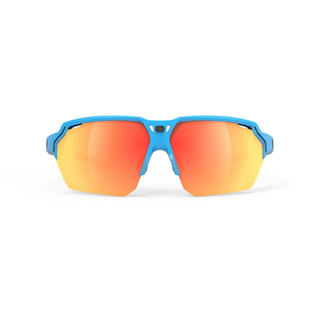 RUDYPROJECT DELTABEAT Running Sunglasses In Azure Orange Lens Lens 51mm Matte/Multi-Laser (SP744086-0R00), Width 69mm, Height