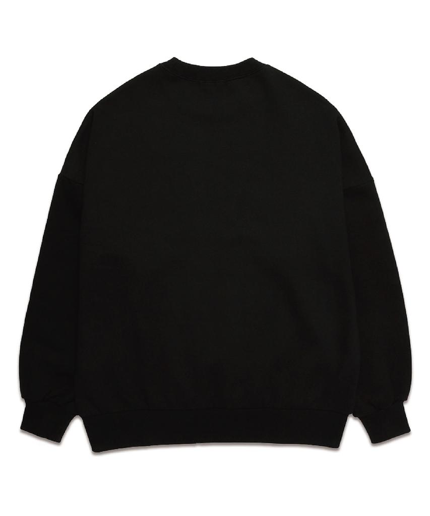 VANNWORKS Laurel Long Logo Oversized Sweatshirt (Vls0047) Black/White