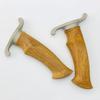 1Set Semi-finished Yellow Pear Wood Knife Handle Material with Knife Guard for DIY Knife Handle Making Blade Accessories
