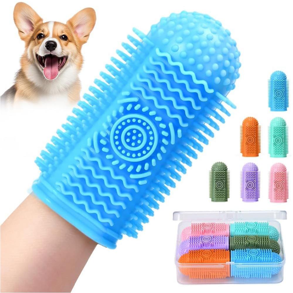6pcs 360° Silicone Dog Toothbrush For Teeth Cleaning Dental Care
