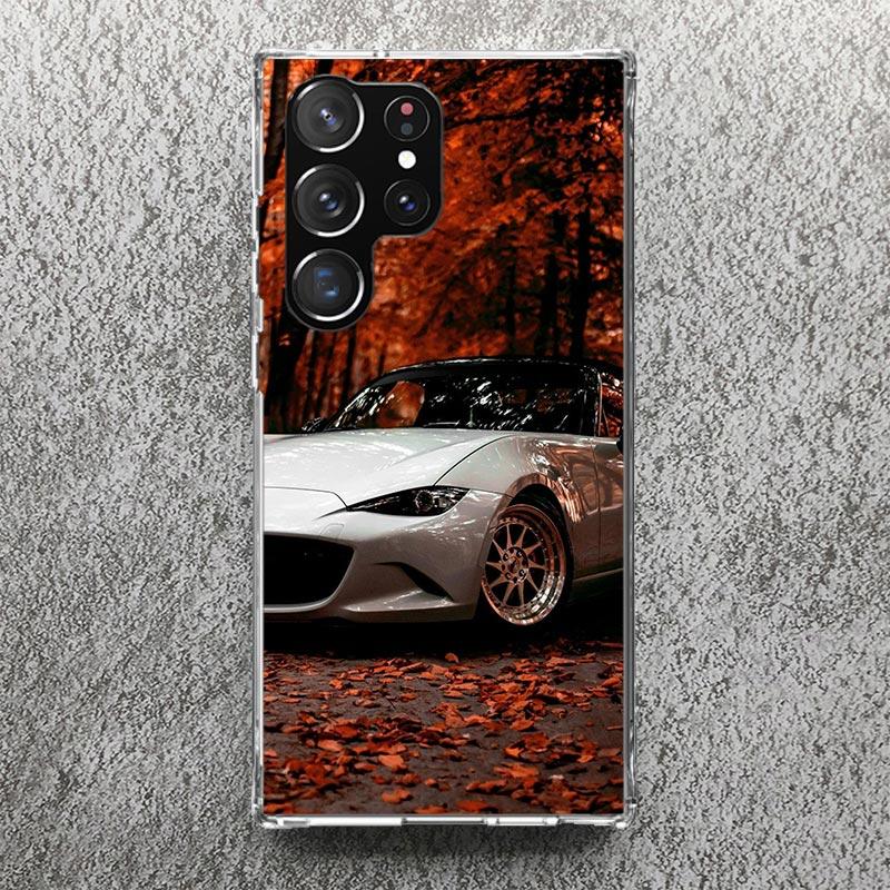 JDM Машина MX5 Милый Принт Мягкий Чехол для Samsung Galaxy S25 S24 S23 S22 Ultra S21 Plus S20 FE Чехол для Телефона S10 + Edge Чехол