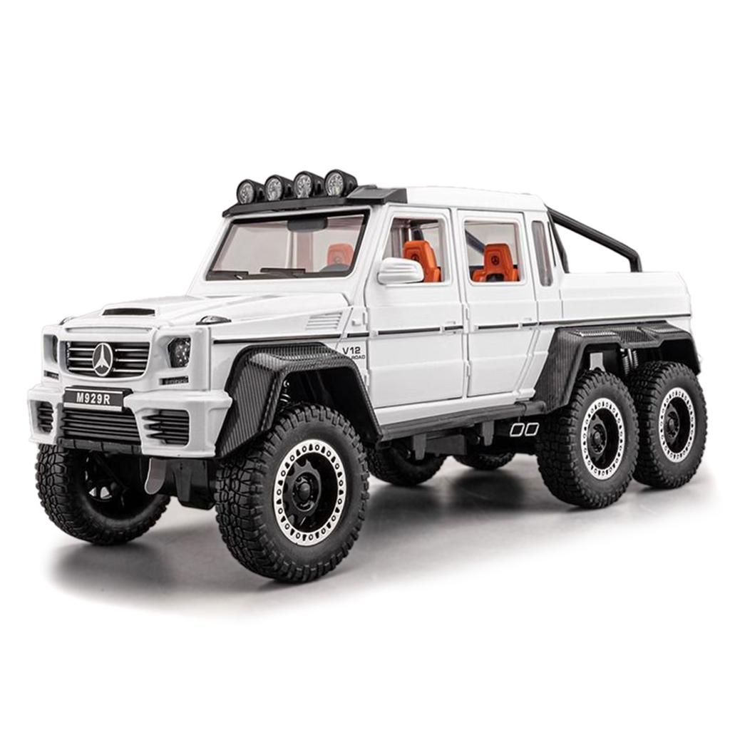 1/20 Mercedes Benz AMG G63 6X6 Внедорожник из сплава Металлическая литая модель автомобиля Звук и свет Большой подарок для взрослого Парню Коллекция