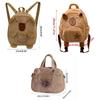 Animal Cartoon Capybara Plush Backpack Plush Capybara Capybara Plush Bag  Female Lady Girl