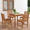 VidaXL 5-Piece Garden Dining Set 80 X 80 Cm Solid Teak Wood 3059922