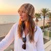 Thin Crochet Sequined Hat Elegant Bohemian Style Beanies Casual Weave Cap  Apparel Accessories