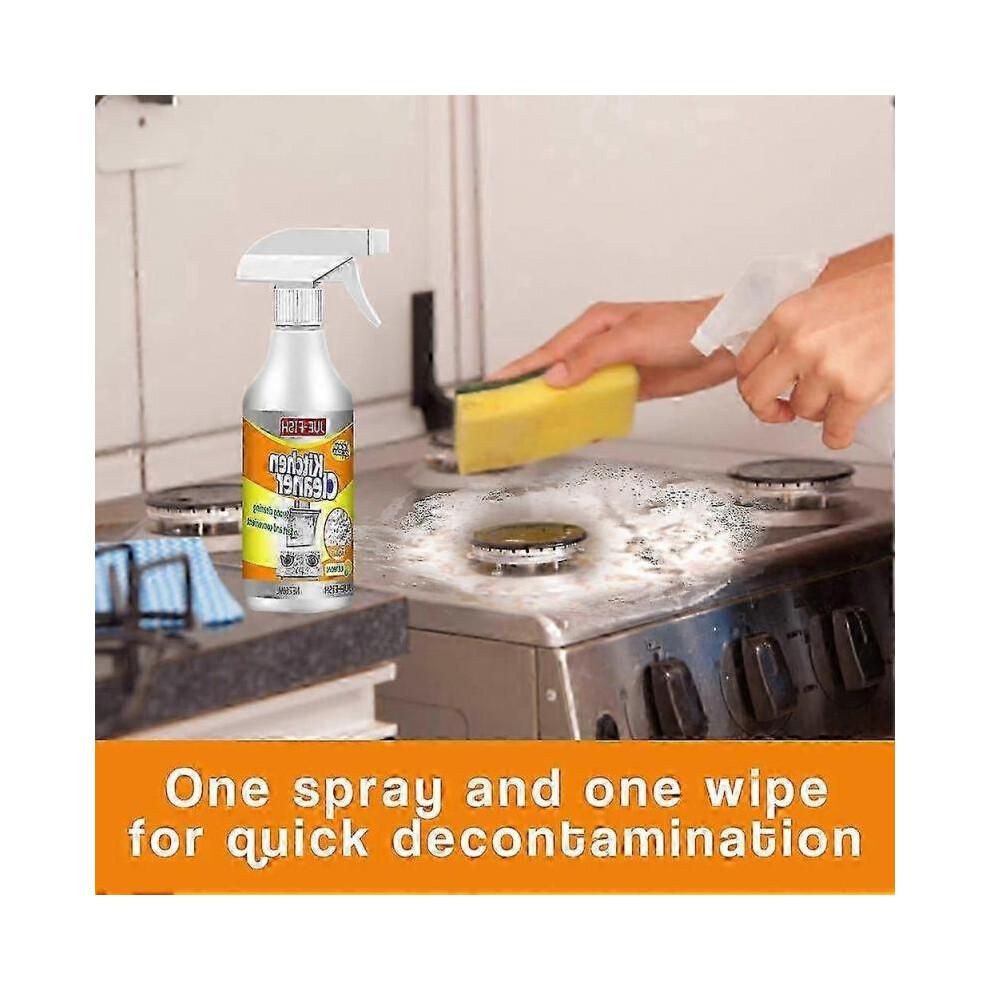 (2pcs) Kitchen Cleaner Spray Foam Grease Degreaser Remove Oil Dirt Cleaning Home