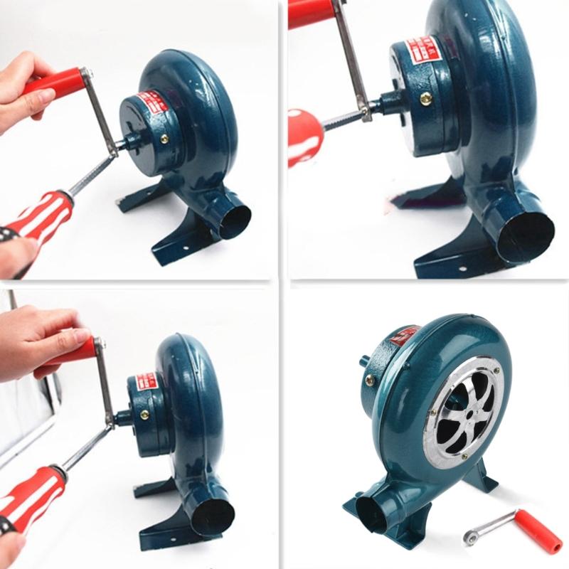 Household Hand Crank Blacksmith Blower Cooking Manual BBQ Fan Air Blower Manual Blacksmith Air Blower for Outdoor