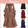 Gothic Vintage Medieval Women's Dress For Renaissance Cosplay Halloween Costume Party