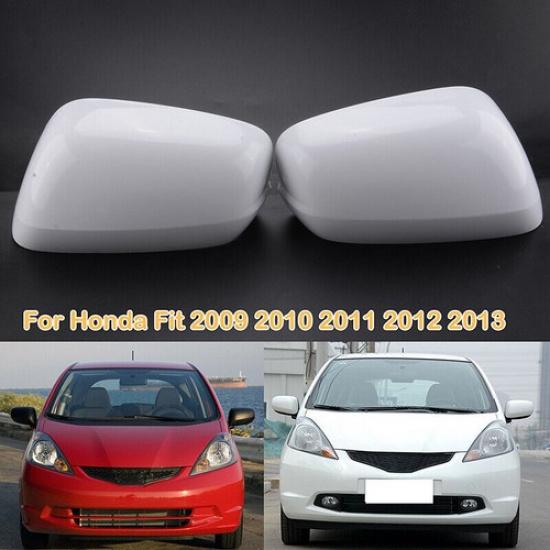 2 шт. Белые накладки на зеркала заднего вида для Honda Fit / Jazz 2009 2010 2011 2012 2013 `