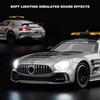 1/24 BENZ GTR SAFETY литая модель автомобиля из сплава игрушка со звуком и светом транспортные средства украшения игрушки для детей подарок