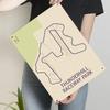 Thunderhill Raceway Park Track Layout Metal Wall Art Decor for Racing Enthusiasts Garage Decor
