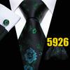 Mens Fashion Neckties Teal Silk Tie Pocket Square Cufflinks Blue&Green Formal Casual Ties