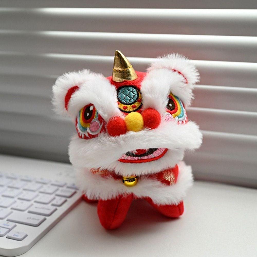 Year of Horse Lion Dance Pendant Cartoon Chinese New Year Gift Unique Lion Dance Keychain Daily