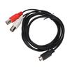 MINI DIN 4 Pin To 2 BNC Cable Flexible MINI DIN 4PIN Male To 2BNC Female Y Splitter Video Adapter