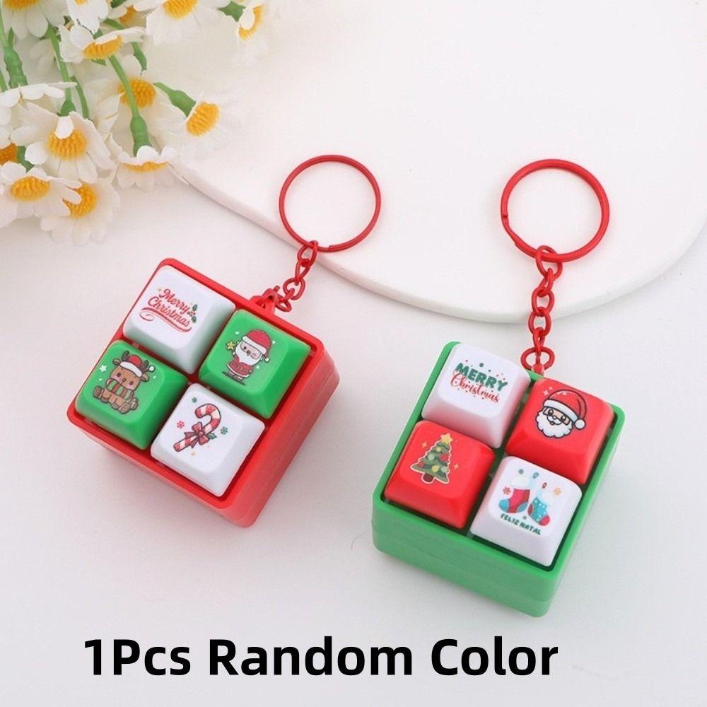 Anti Stress Finger Keyboard Games Keychain Fidget Decompression Couple Keychain Christmas Gifts