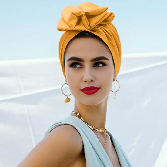 Тюрбан шляпа ретро французский стиль цветочный декор женская шляпа однотонный цвет дышащий