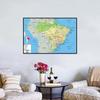 English Map Brazil Map Geographic Map Canvas Painting Living Room Home Decoration Children School Supplies