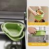 Sink Drain Basket With Fine Mesh Touchless Garbage Disposal Double-Layer Structure Sink