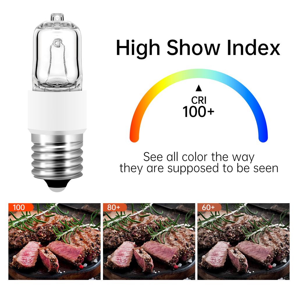 E14 230V High Temperature Resistant Dryer Microwave Bulb, Warm White Light Oven Lamp