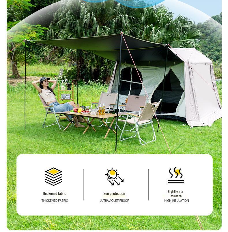 Automatic Quick-Open Foldable Portable Overnight Camping Tent and Sunshade Canopy