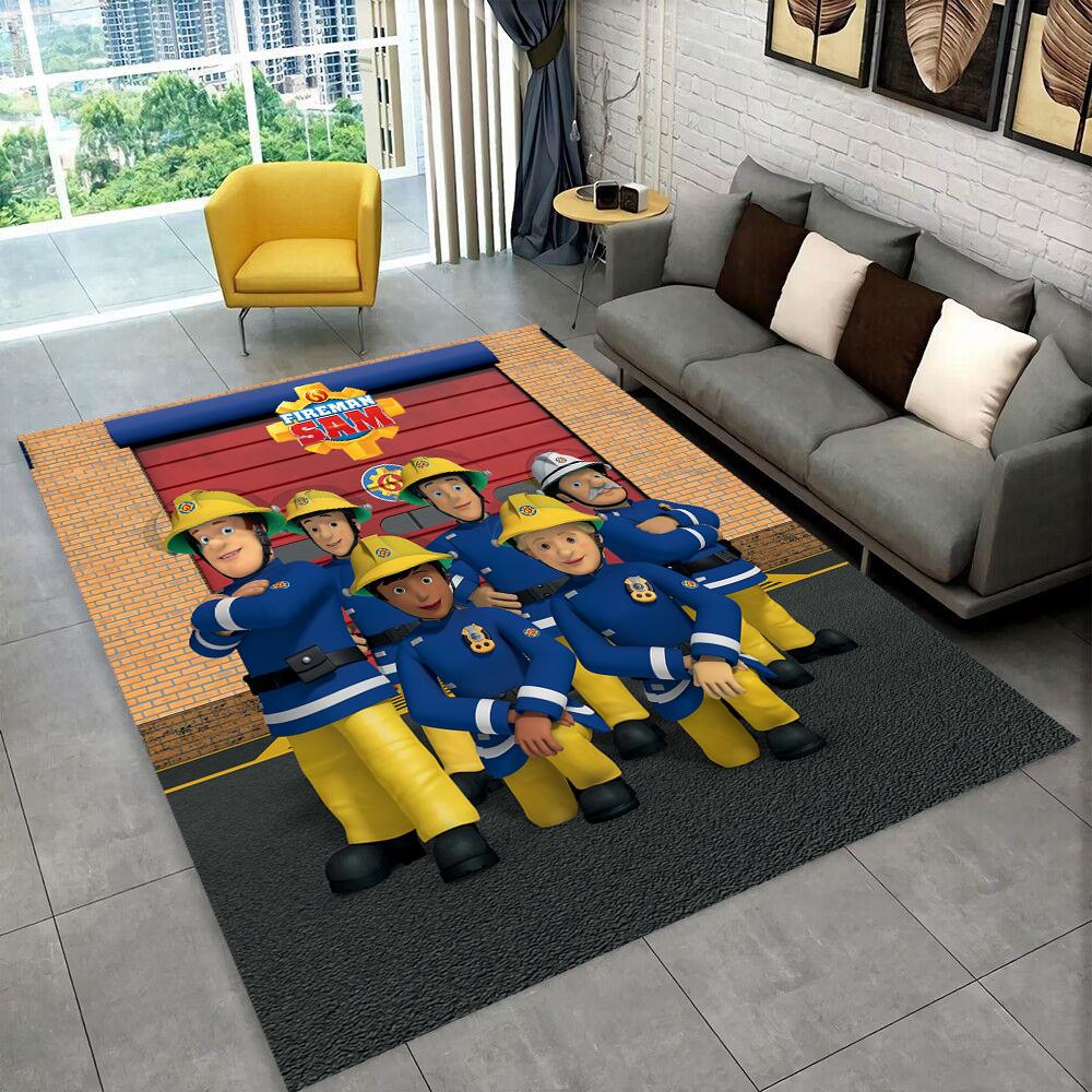 3D Классический Ковер Мультяшный Пожарный Сэм для Детской, Гостиной, Спальни, Домашнего Дивана, Игровой Нескользящий Коврик для Пола, Подарок