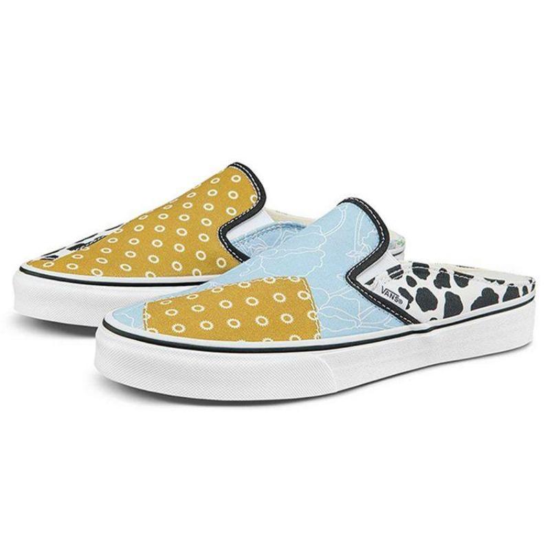 Vans Slip-On Mule unisex canvas low-top skate shoes color-blocked VN0A4P3U6UX