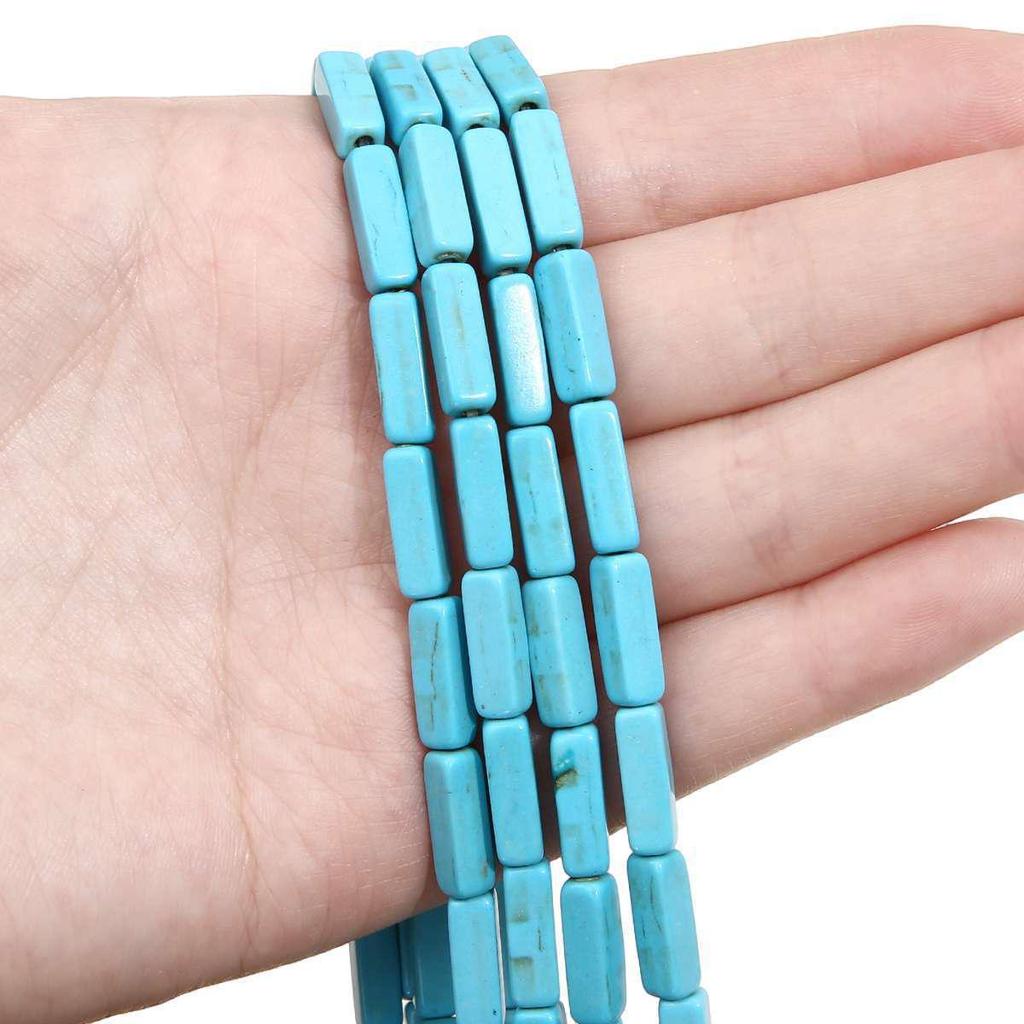 Synthetic Blue Turquoise DIY Jewelry Twisted and Special-Shaped Beads with Abacus and Animal Spacer Styles