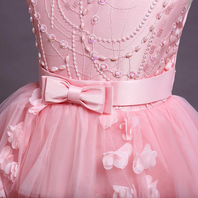 Children Girls Lace Princess Dress Elegant Trailing Birthday Dress Baby Girls Christmas Clothes