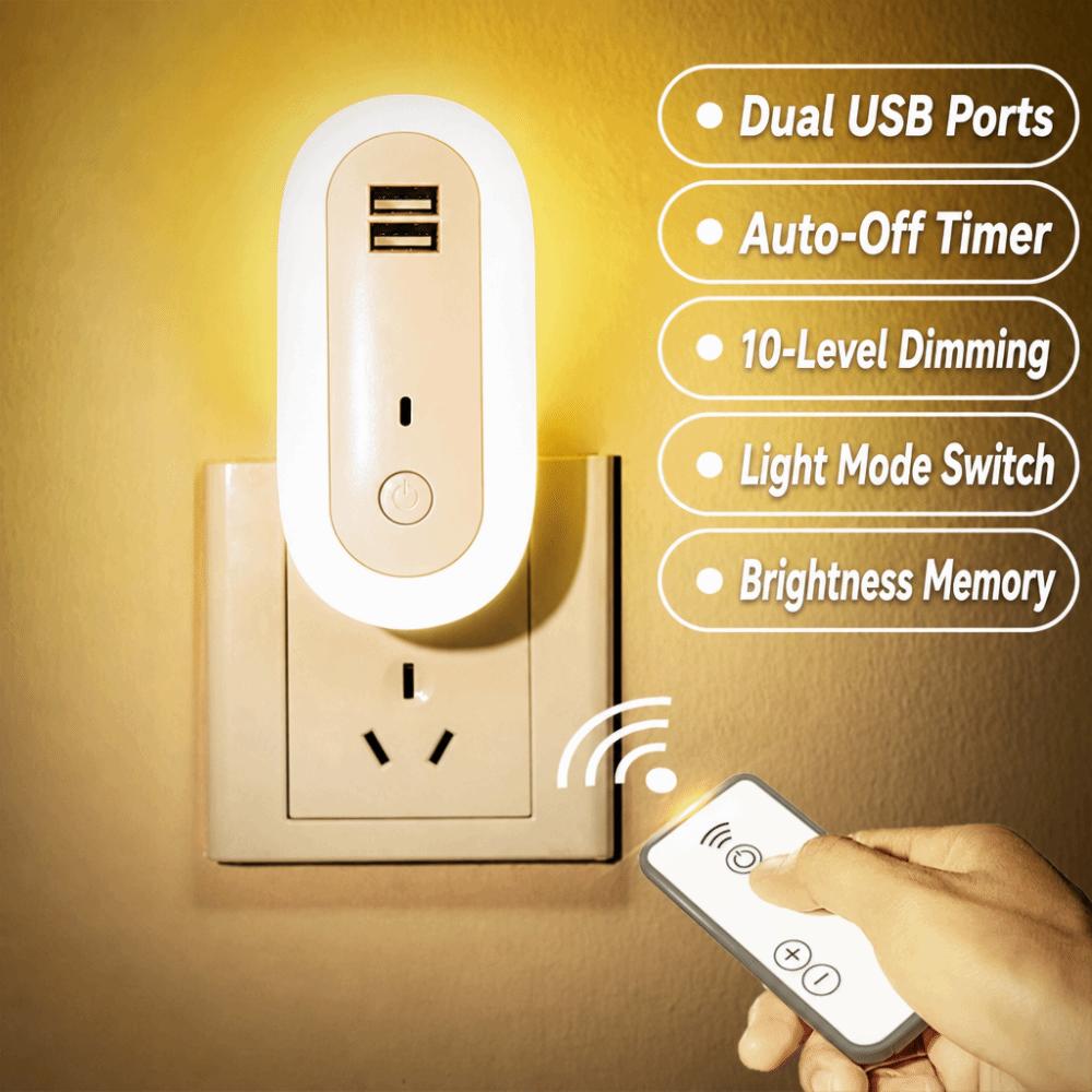 with Remote Control Bedroom Light Dimmable Bedside Lamp Portable LED Night Lamp