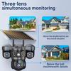 15MP Three Lens 4G Camera Solar Power Outdoor Waterproof PIR Humanoid Detection Security Video Monitor V380 Battery Surveillance