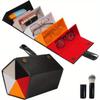 Travel Sunglass Organizer, Portable Multiple PU Eyeglass Case Organizer, Foldable Hanging Eyeglass Storage