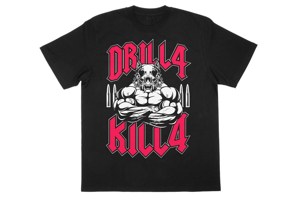 Футболка New Japan Pro-Wrestling "DRILLA KILLA" от Drilla Moloney, размер S, 6407103469
