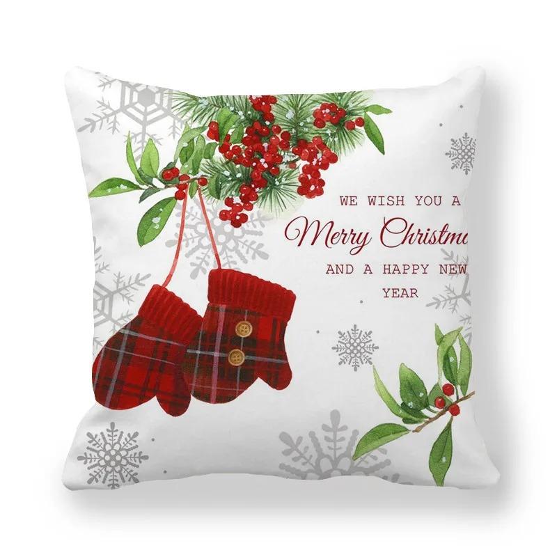 Наволочки с рождественской тематикой Аксессуары для автомобиля Офис Санта-Клаус Гостиная Диван Домашние наволочки