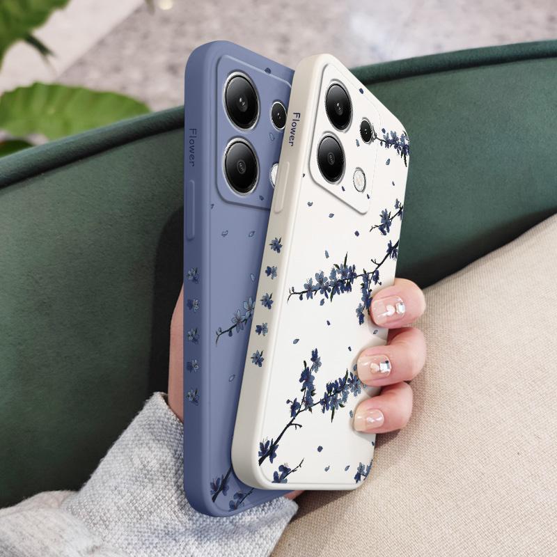 Чехол для телефона 'Цветущие ирисы' для Xiaomi Redmi Note 14 13 12 12S 11 11S 10 10S 9 9S Pro Plus 4G 5G Жидкий силиконовый чехол