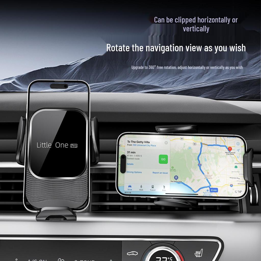 Anti-Shake Car Phone Holder with Air Vent & Suction Cup