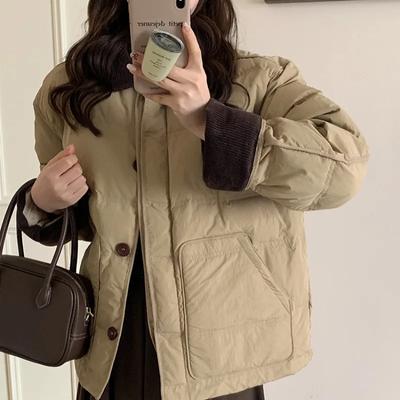 Шикарная укороченная куртка в стиле пэчворк, осенне-зимняя женская куртка с хлопковой подкладкой, легкое пальто с карманами и длинными рукавами, теплое дизайнерское пальто