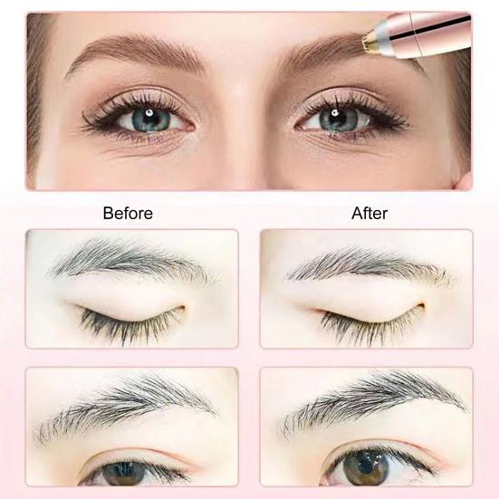 Триммер для бровей для женщин, безболезненное удаление волос на лице, перезаряжаемый точный формирователь бровей, инструменты для ухода за волосами на лице, губах, теле и ногах