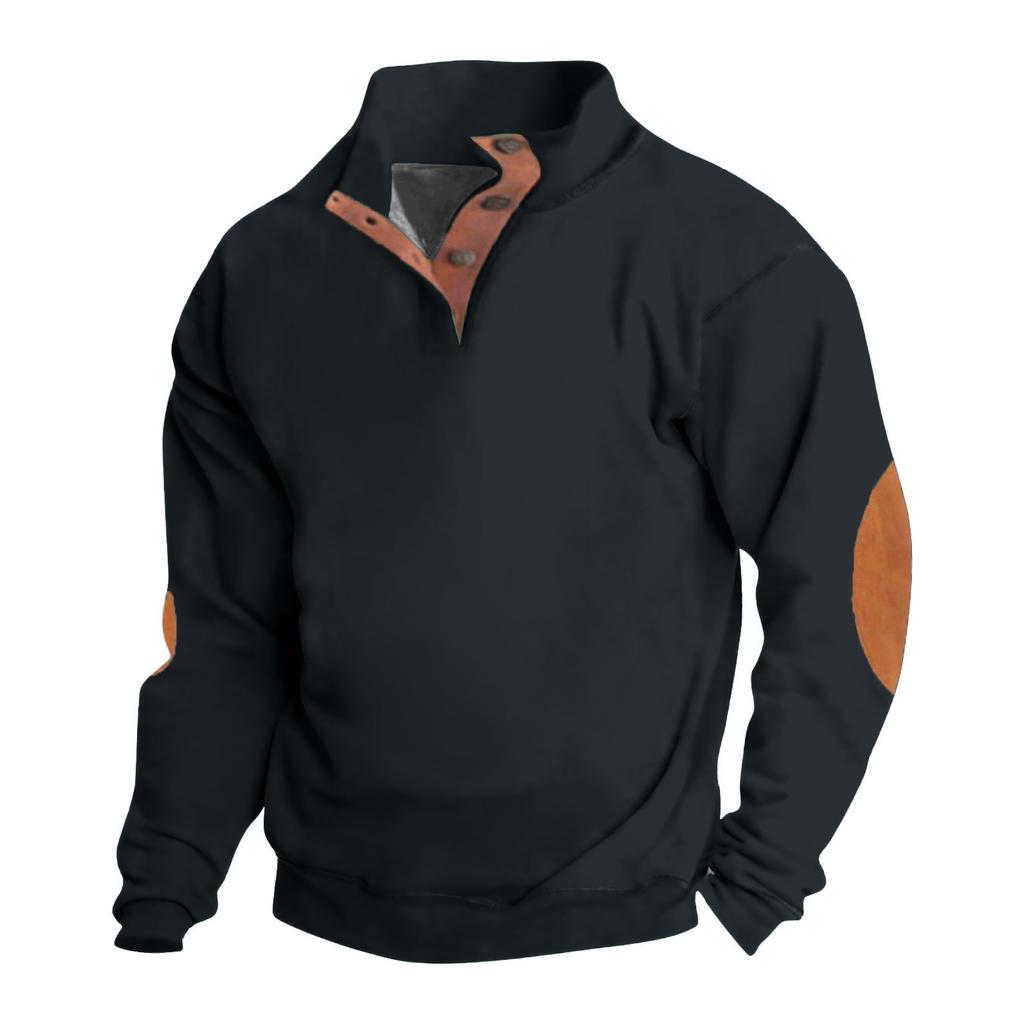 Spring And  Men's Standing Collar Sweatshirt Is Outdoor Casual Sweaters Tops