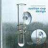 Outdoor Garden Creative Suction Cup Rain Gauge, Wall-mounted Personalized Flower-watering Plastic Container