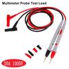 1Pair New 1000V 20A Multimeter Lead Soft Silicone Universal Probe Test Lead Banana Plug for Digital Multimeters