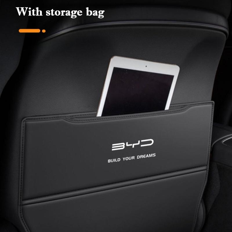 For BYD KING Destroyer 05 -2025 Car Seat Back Anti Kick Pad Rear Armrest Box Leather Protector Pad Interior Decorative Mat