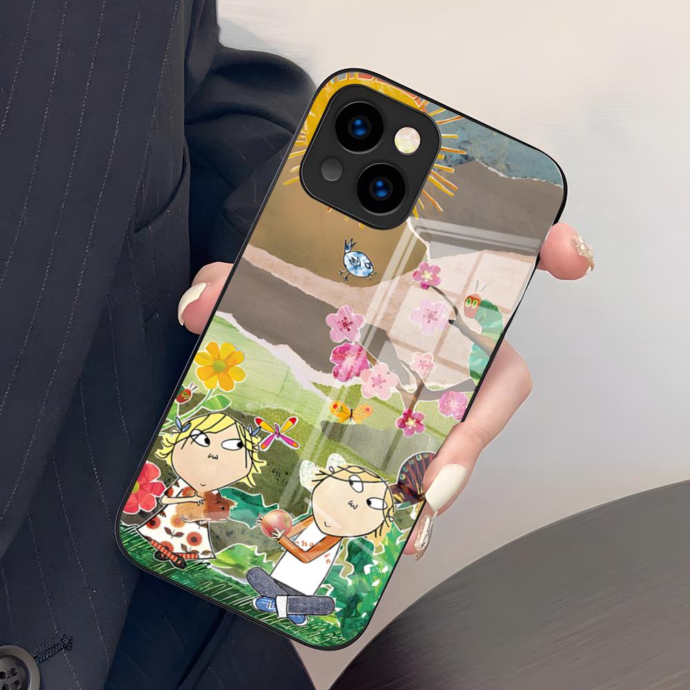 Charlie And Lola Anime Phone Case For IPhone 17 Pro Max 15 Pro 16 14 Plus 12 13 Mini 11 Pro Shockproof Glass Cover