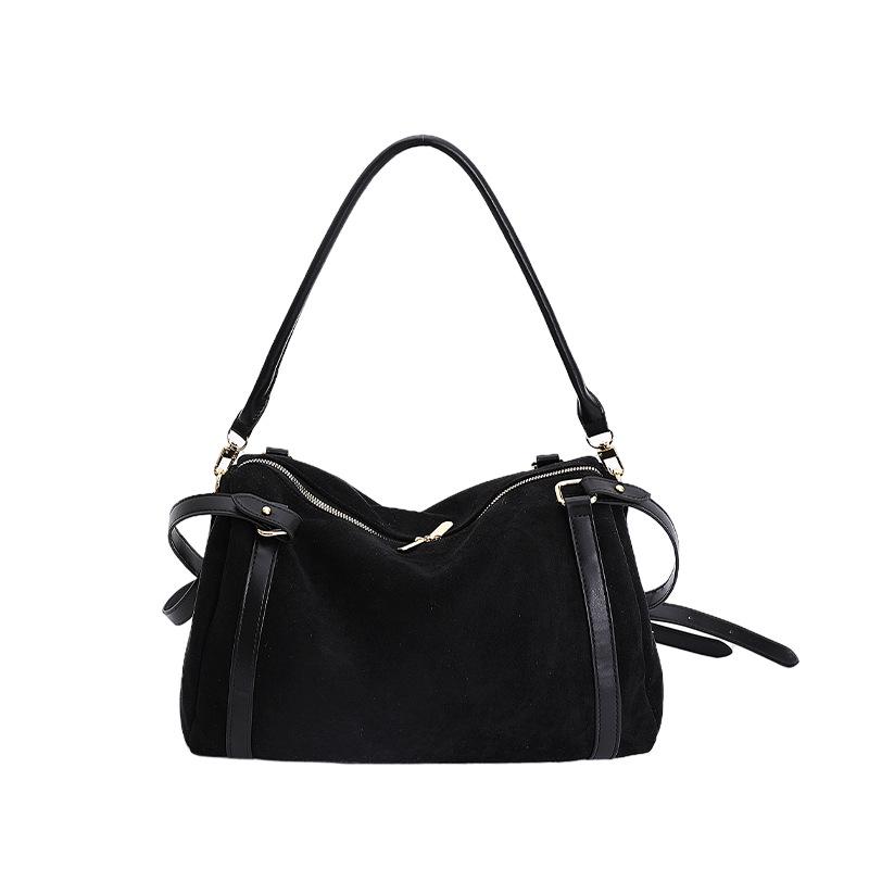 Винтажная матовая женская сумка-тоут большой вместимости «Бостон»: Сумка-боулинг на плечо и через плечо Осень/Зима