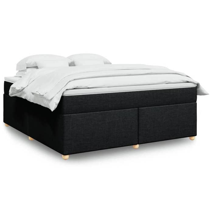 Maison Exclusive - Sommier à lattes de lit avec matelas Noir 180x200 cm Tissu