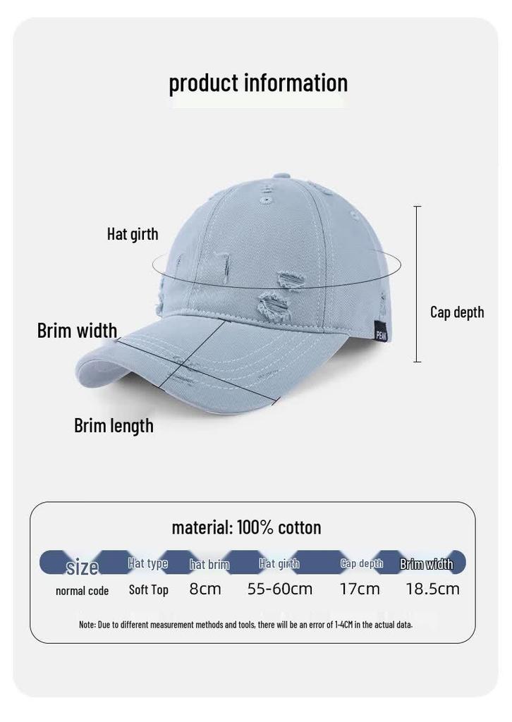Peak Retro Distressed Baseball Cap