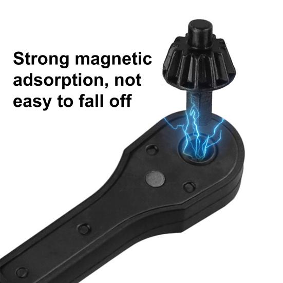 Universal Ratchet Drill Chuck Key Wrench Non-Slip Handle Ergonomic Design 2-in-1 Double Head Spanner Repair Wrench Tool