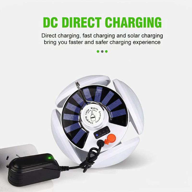 Football Shape Led Solar Light 5 Mode 5000mah Rechargeable Portable Waterproof Emergency Light Bulbs