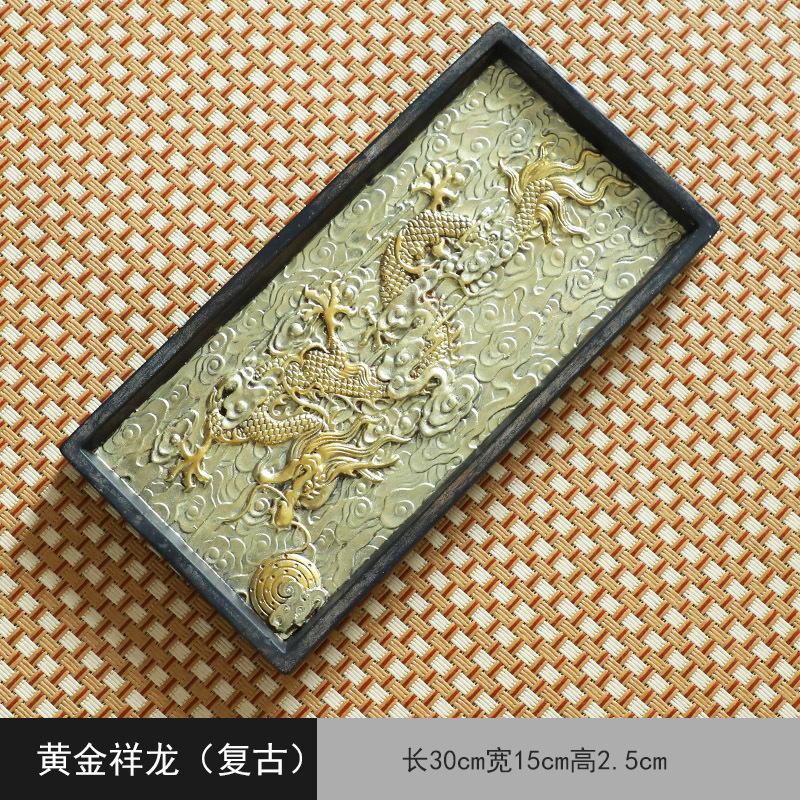 Керамический поднос для сухого заваривания чая, чайный сервиз кунг-фу, аксессуары для хранения воды, квадратный, круглый, большой, лакированный чайный столик, держатель для горшка