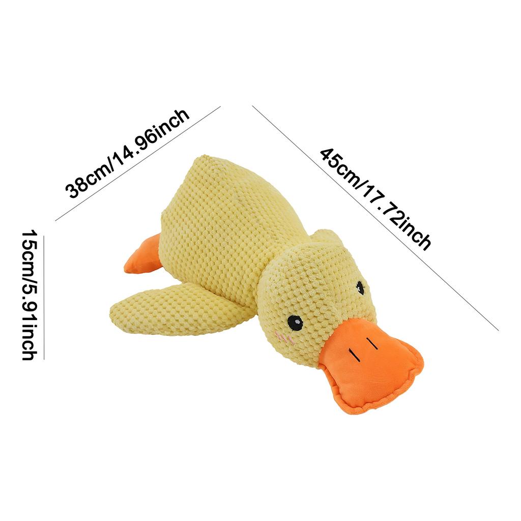 Dog Calming Plush Toy Bite Resist Sleeping Companion Duck for Dog Interactive Entertainment Activities